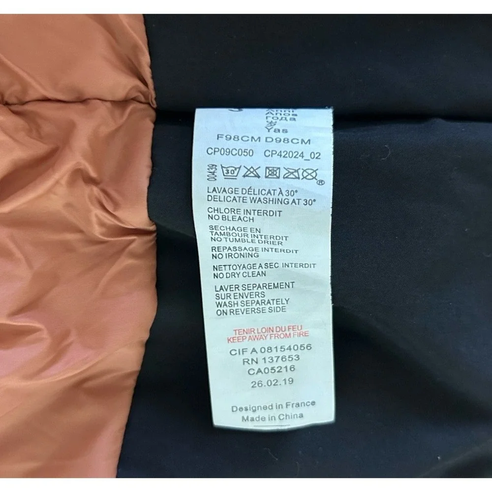 catimini Parka Puffer Jacket  Black‎ Faux Fur Hood Size 3 NWT